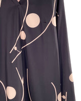 Vestido midi corte A con print