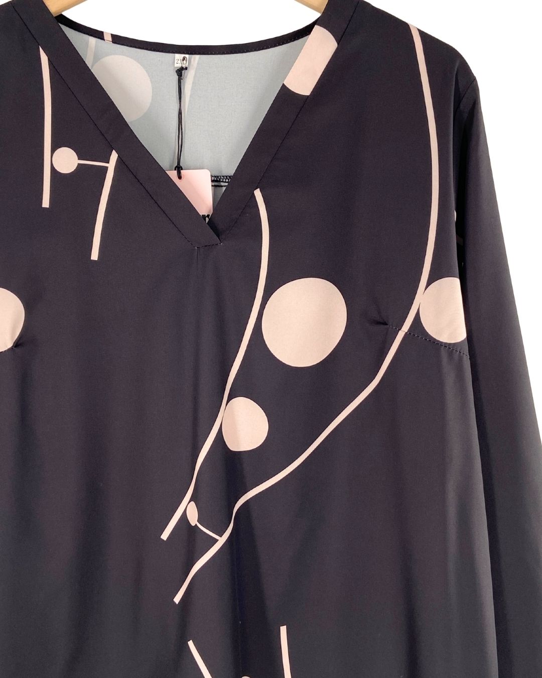 Vestido midi corte A con print