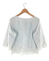 Blusa mangas 3/4 en ojalillo