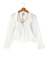 Camisa crop manga larga