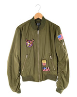 Chaqueta bomber con apliques