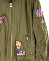 Chaqueta bomber con apliques