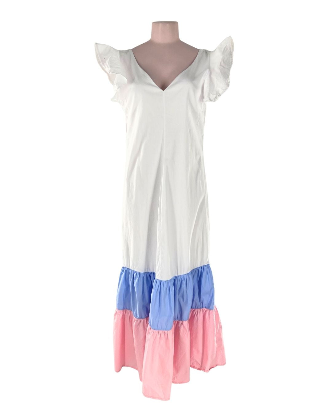 Maxi vestido vuelo en tiras