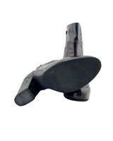 Botines en charol con textura