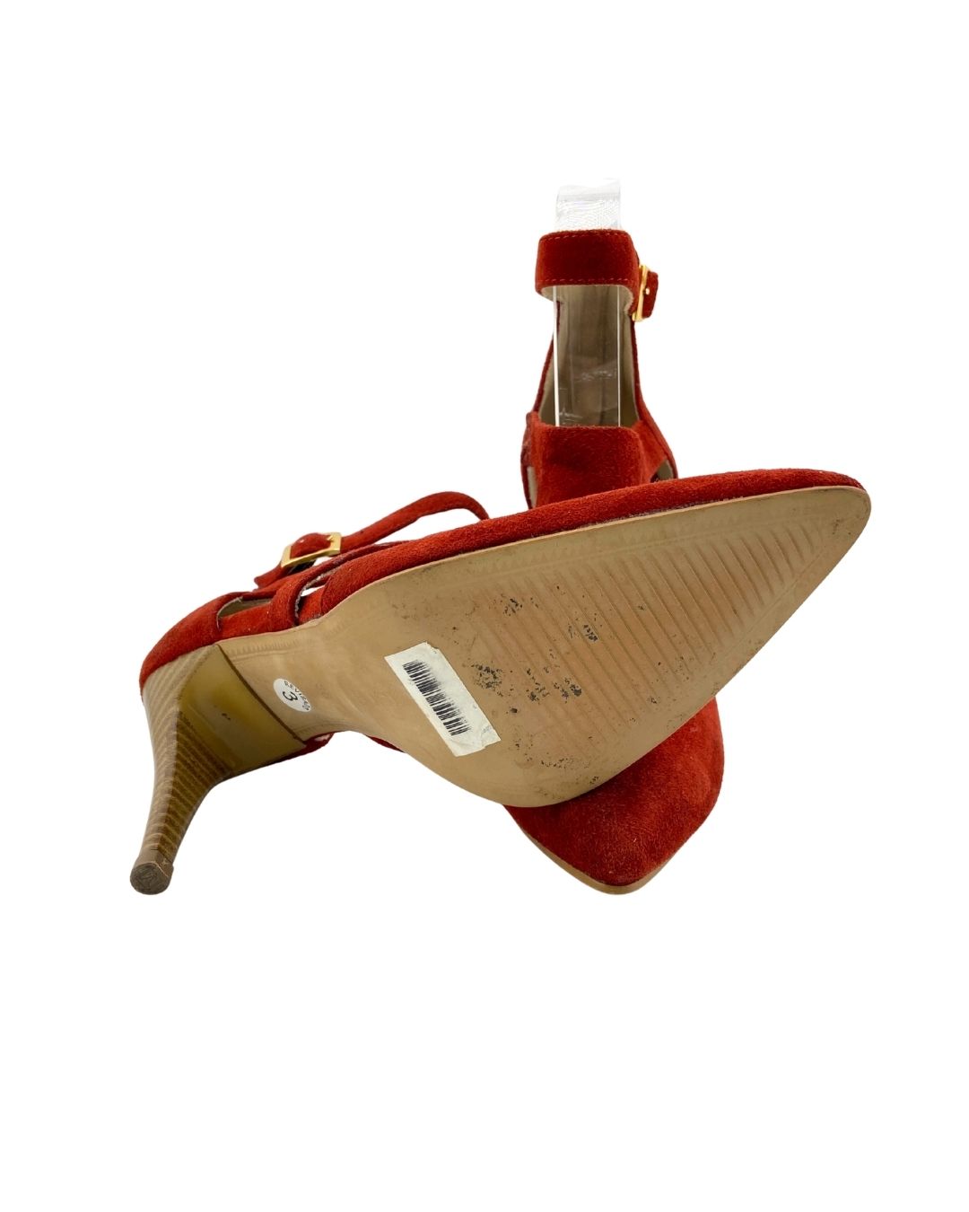 Stilettos en gamuza con correa