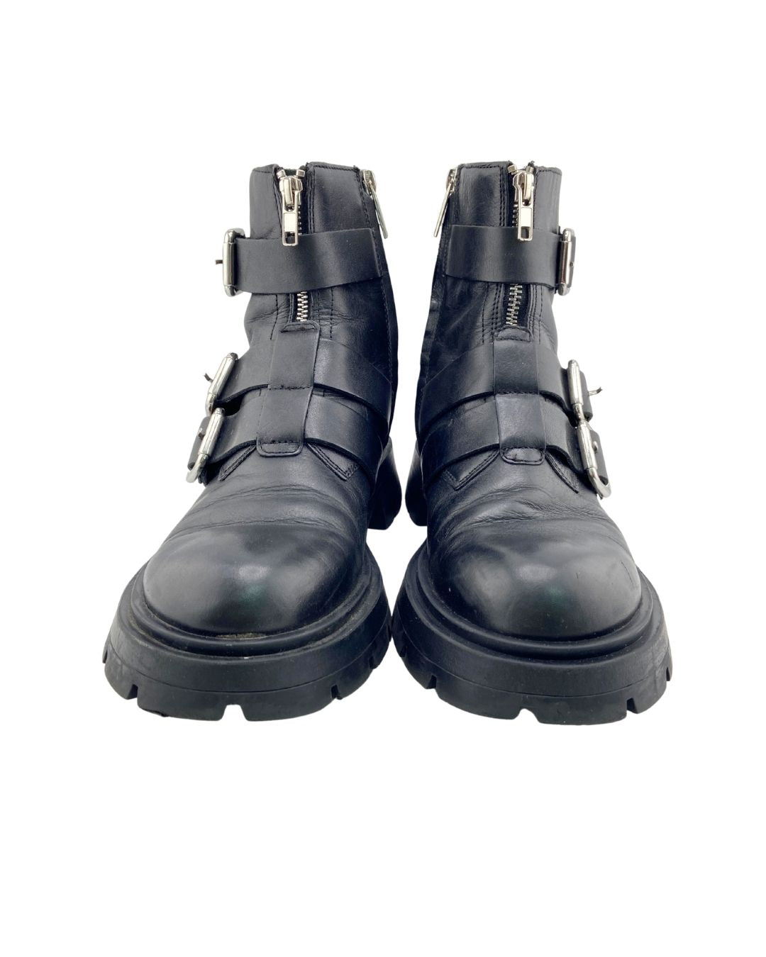 Botas biker con hebillas