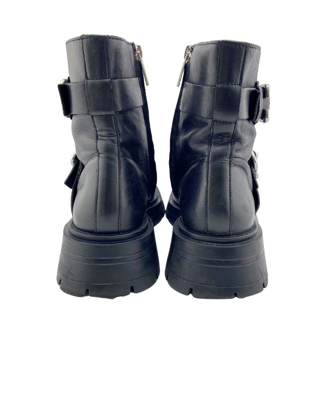 Botas biker con hebillas