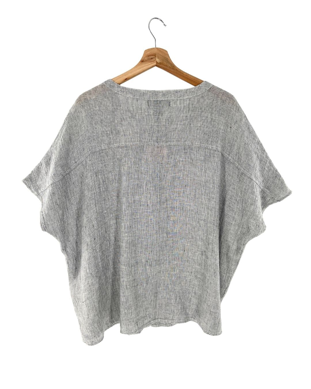 Camisa en lino manga caida