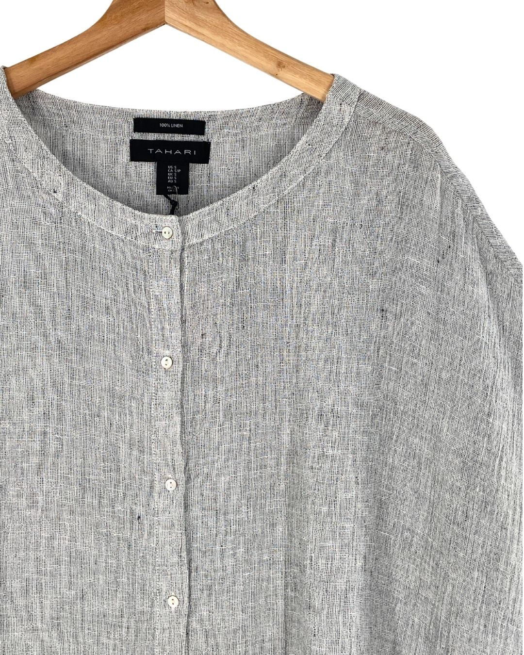 Camisa en lino manga caida