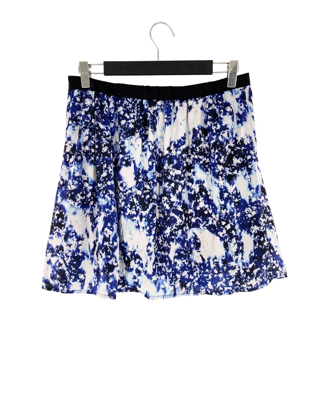 Falda mini satinada con print