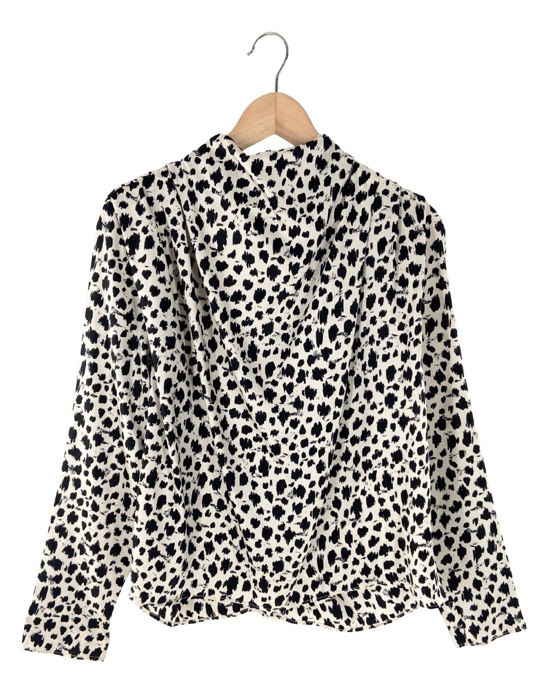 Blusa satinada manga larga