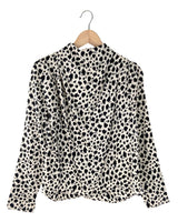 Blusa satinada manga larga