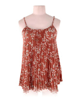 Blusa de tiras plisada print