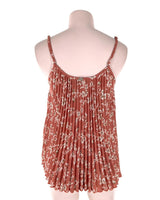 Blusa de tiras plisada print