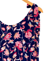 Blusa con lazo en tiras print