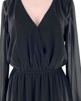 Vestido mangas traslucidas
