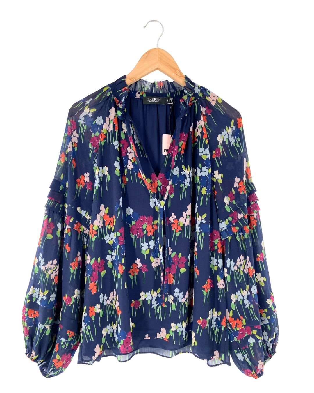 Blusa anudada al cuello print