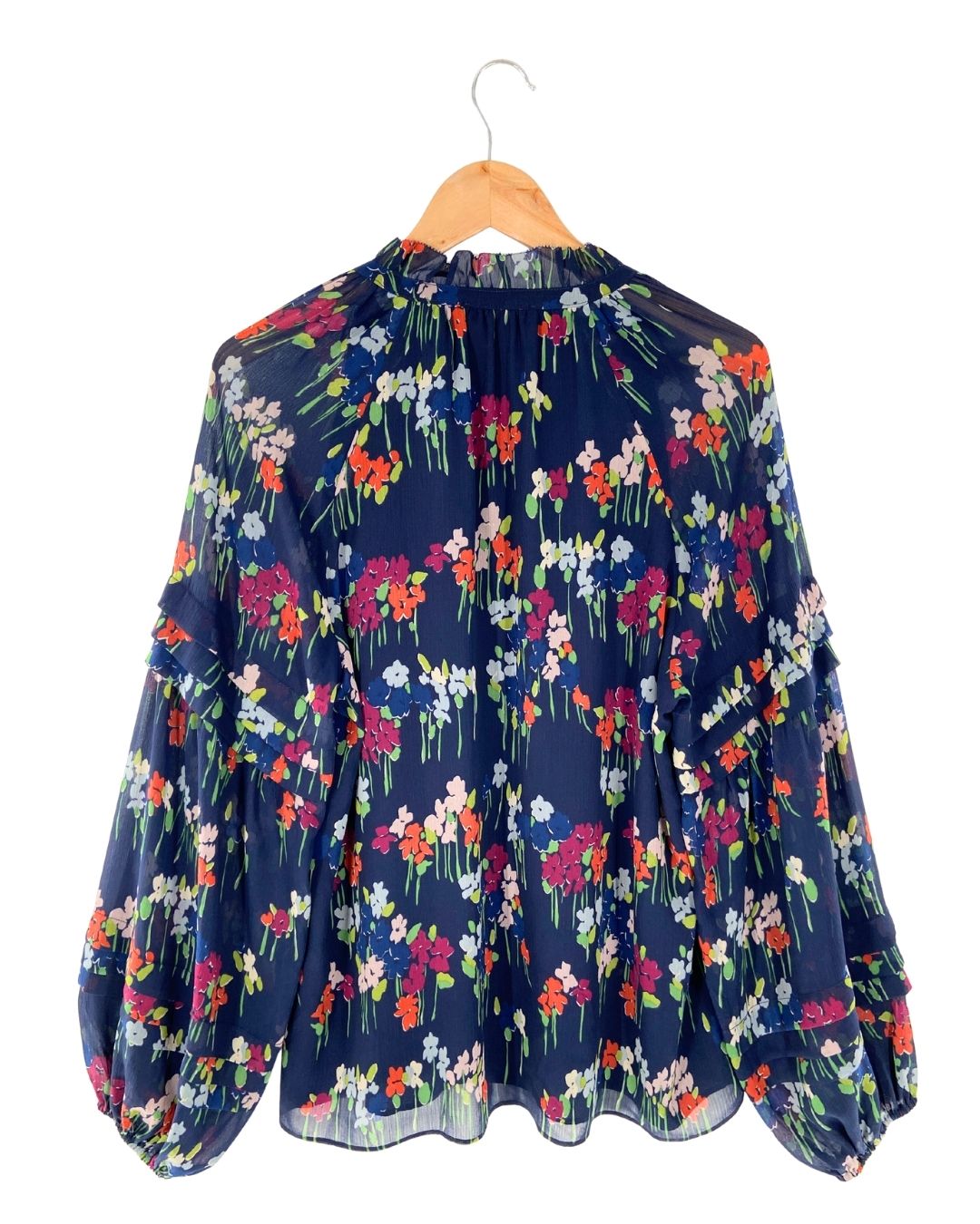 Blusa anudada al cuello print