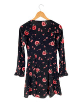 Vestido midi manga larga print