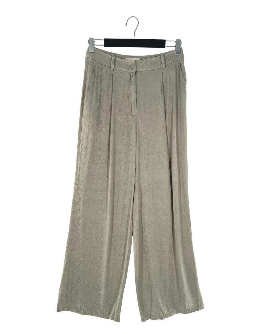 Pantalon satinado con textura