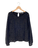 Blusa manga larga en blonda