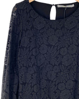 Blusa manga larga en blonda