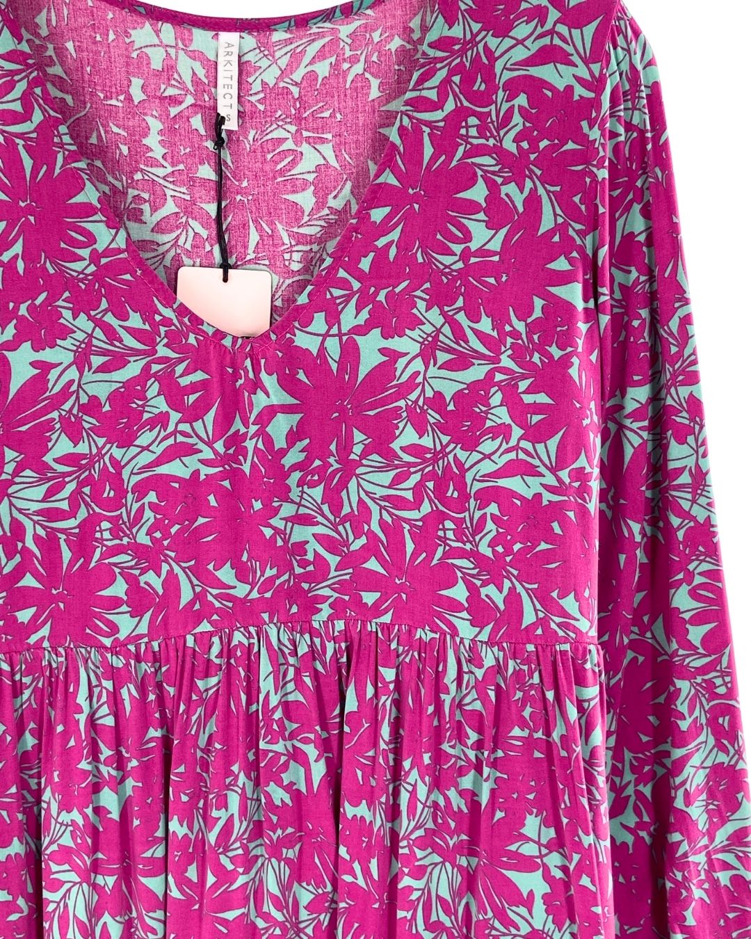 Vestido midi amplio print