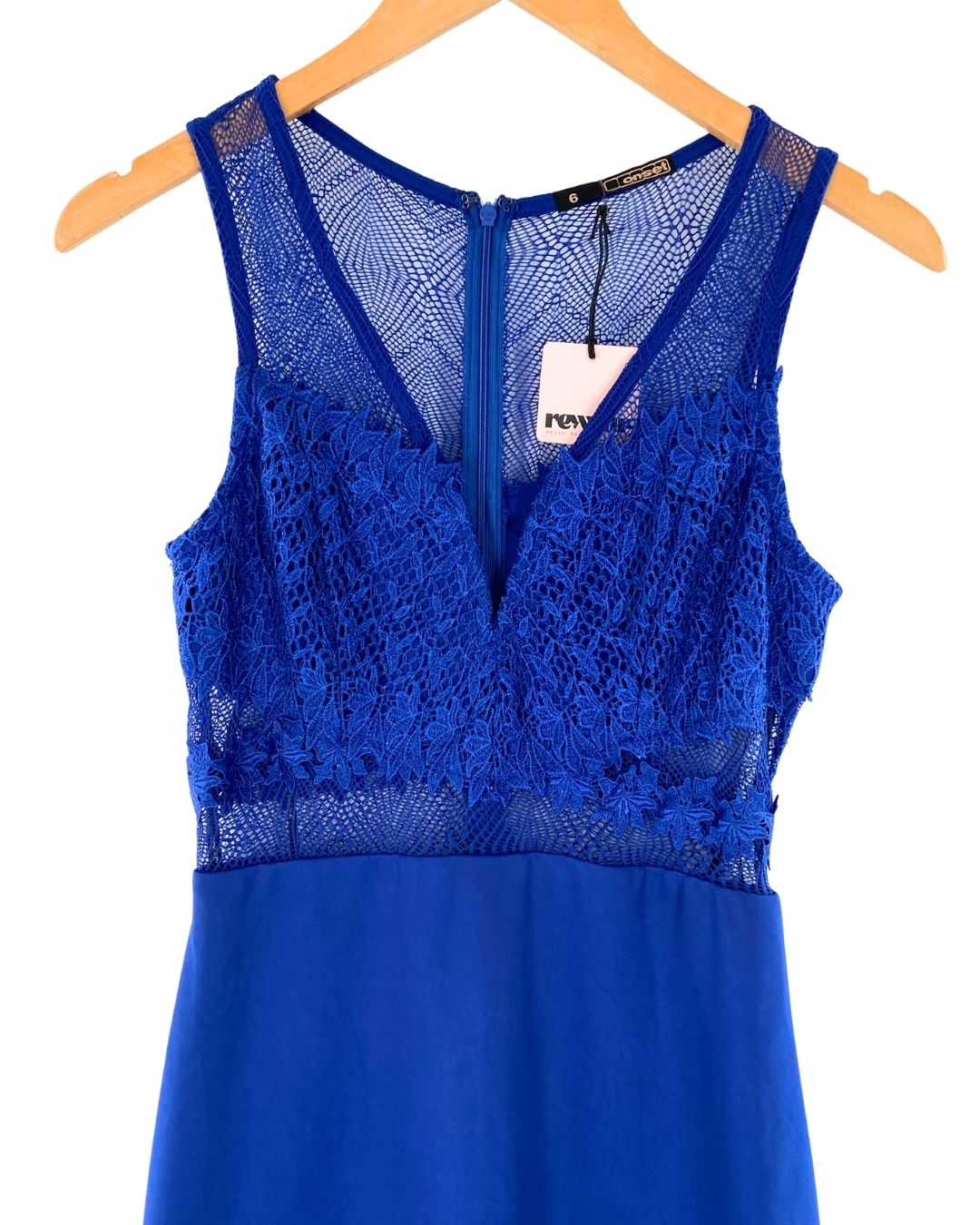 Vestido midi con encaje