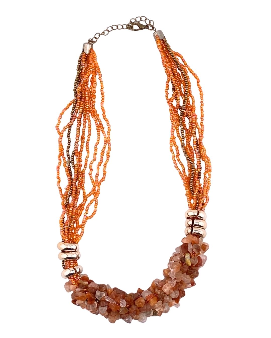 Collar entorchado con agatas