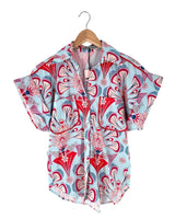 Blusa abotonada print flores