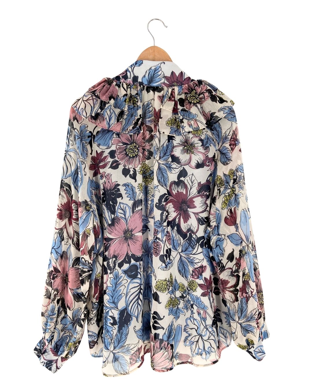 Blusa traslucida vuelo