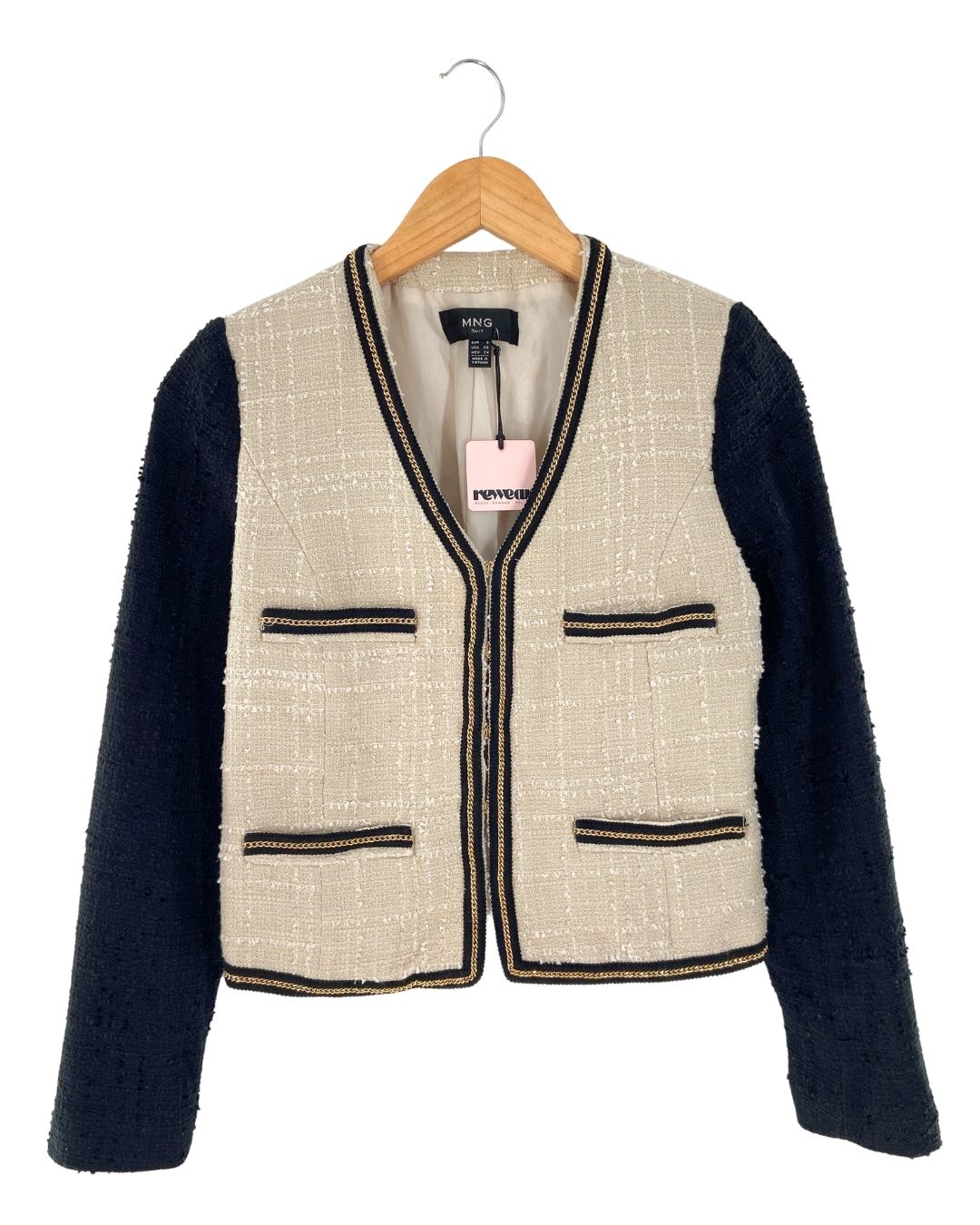 Blazer en tweed color block