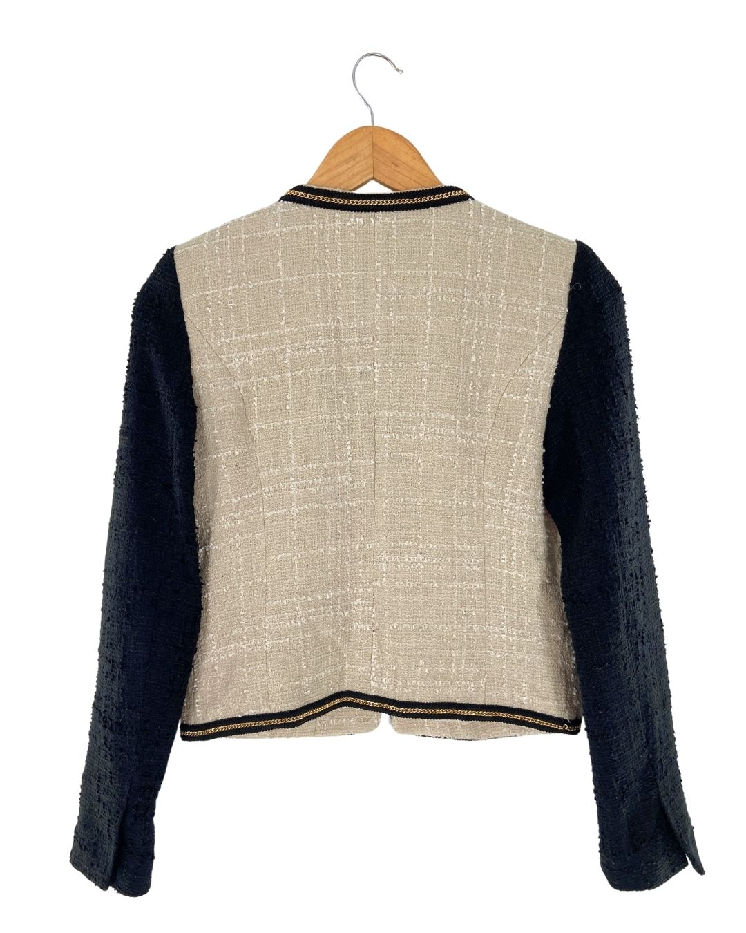 Blazer en tweed color block