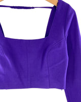 Blusa crop manga larga
