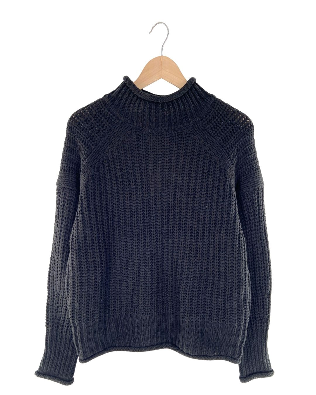 Saco tejido cuello alto