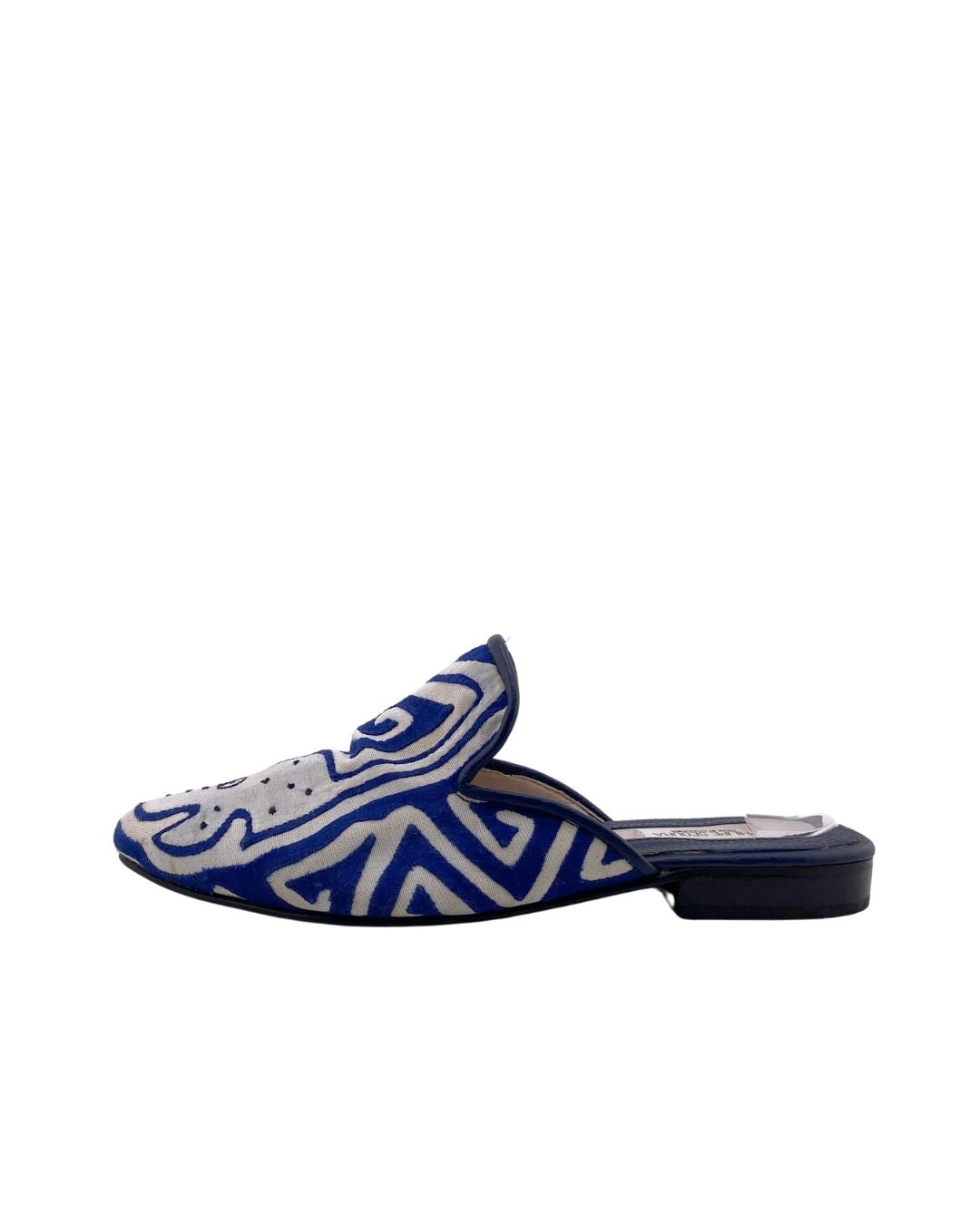 Mules en tela con diseño