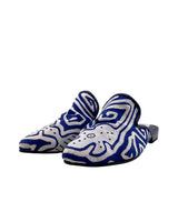 Mules en tela con diseño