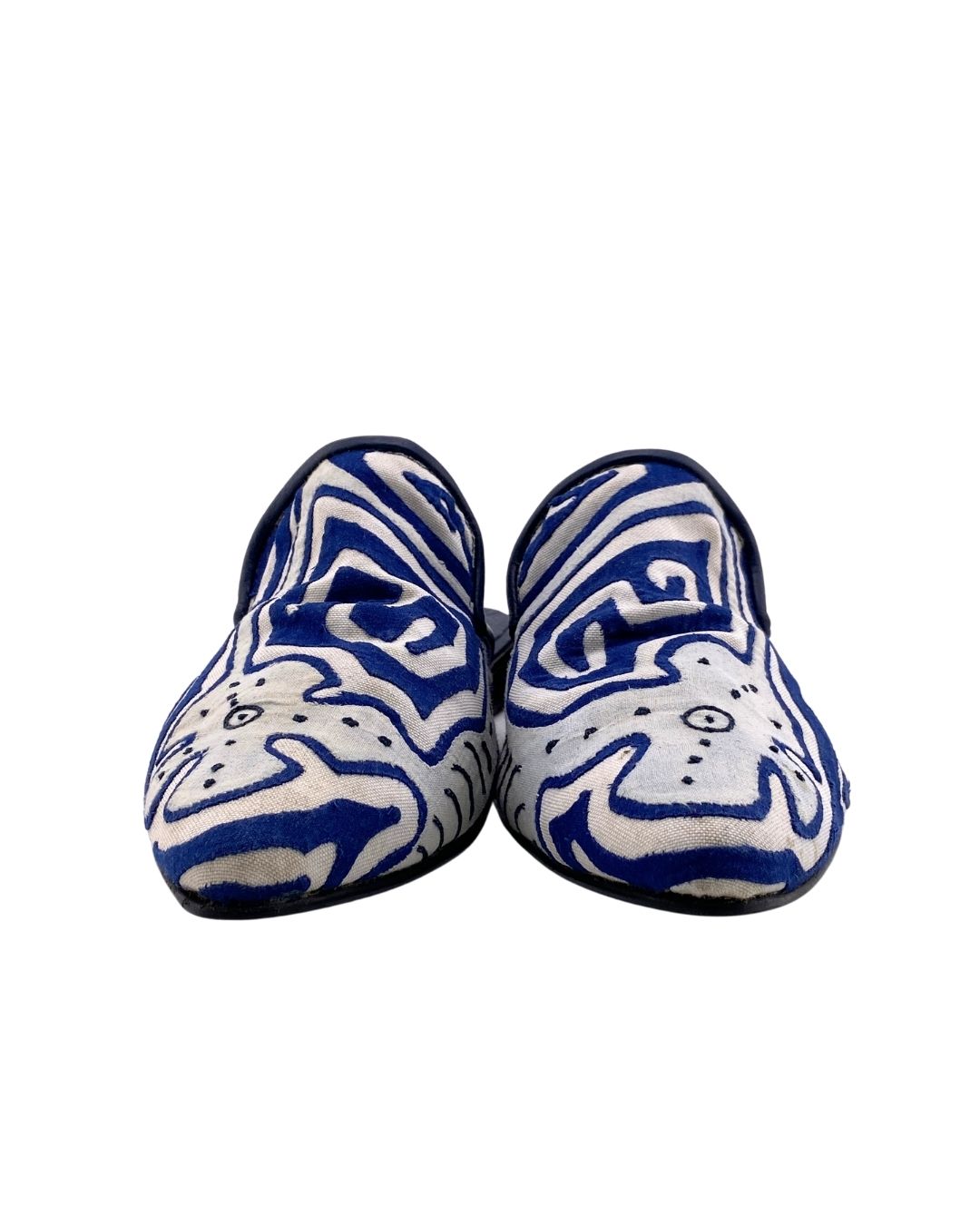 Mules en tela con diseño
