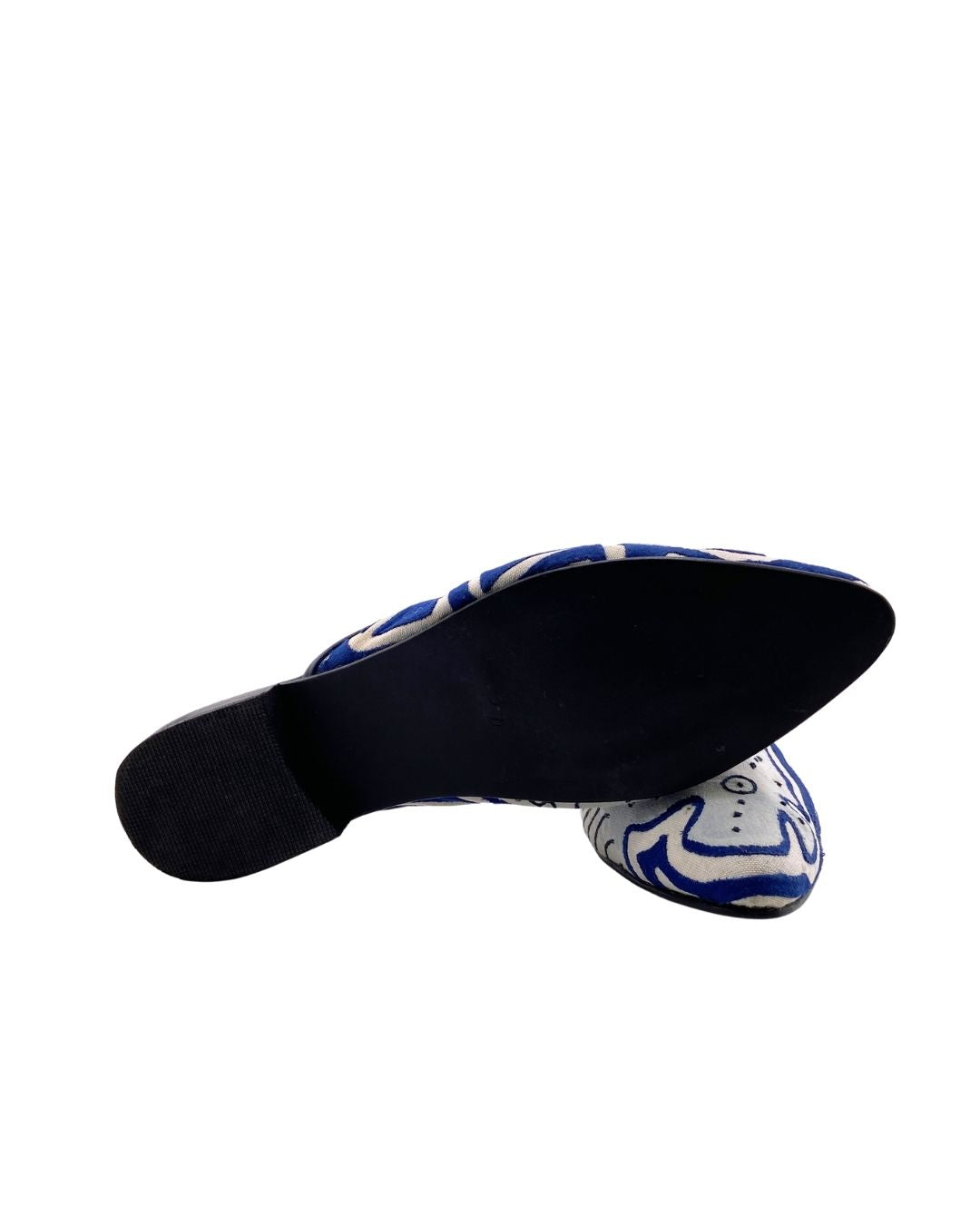 Mules en tela con diseño