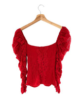 Blusa en blonda manga princesa