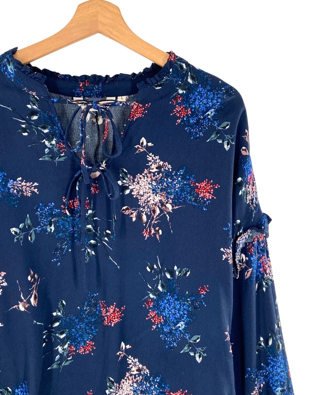Blusa manga larga print flores