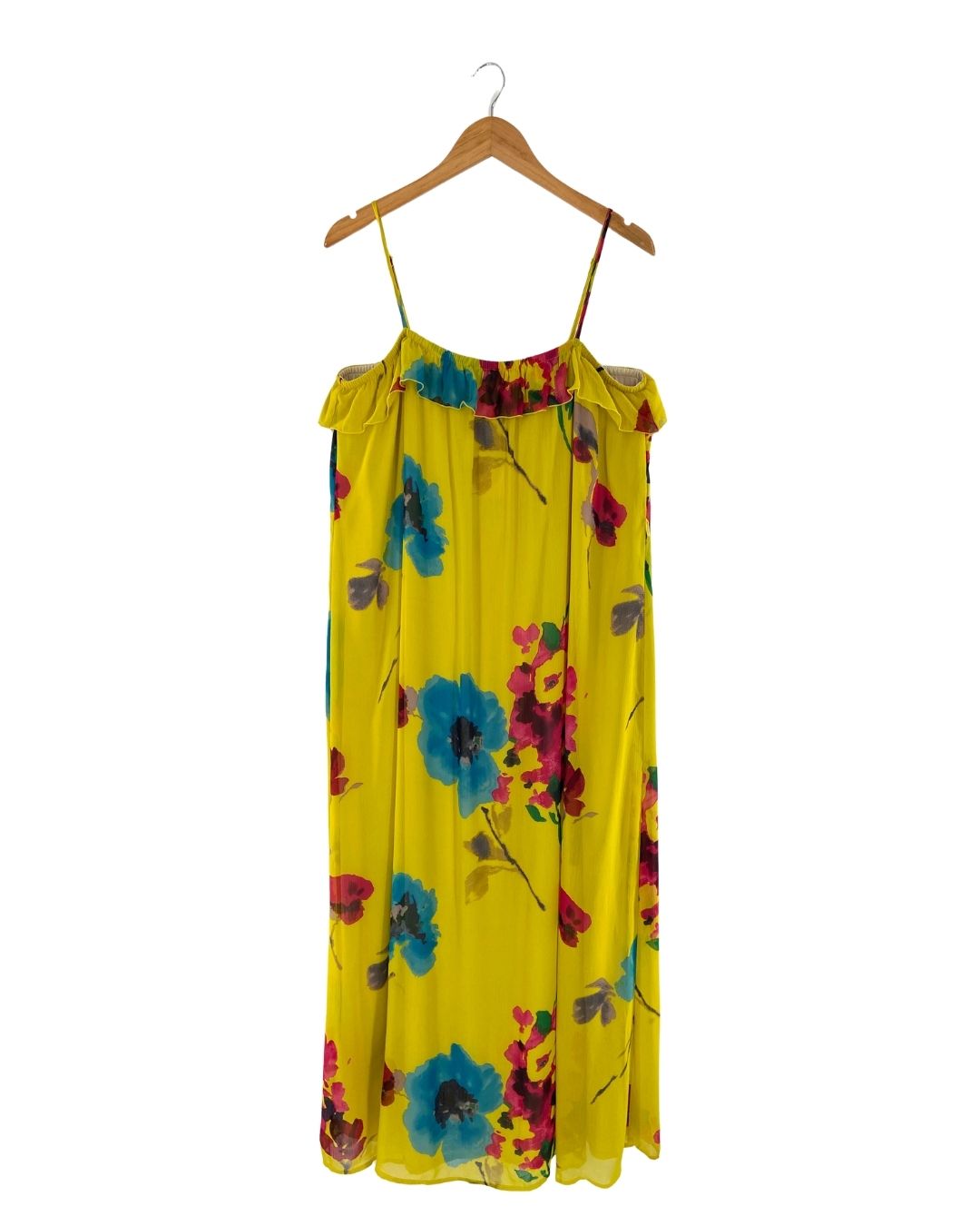 Maxi vestido amplio de tiras