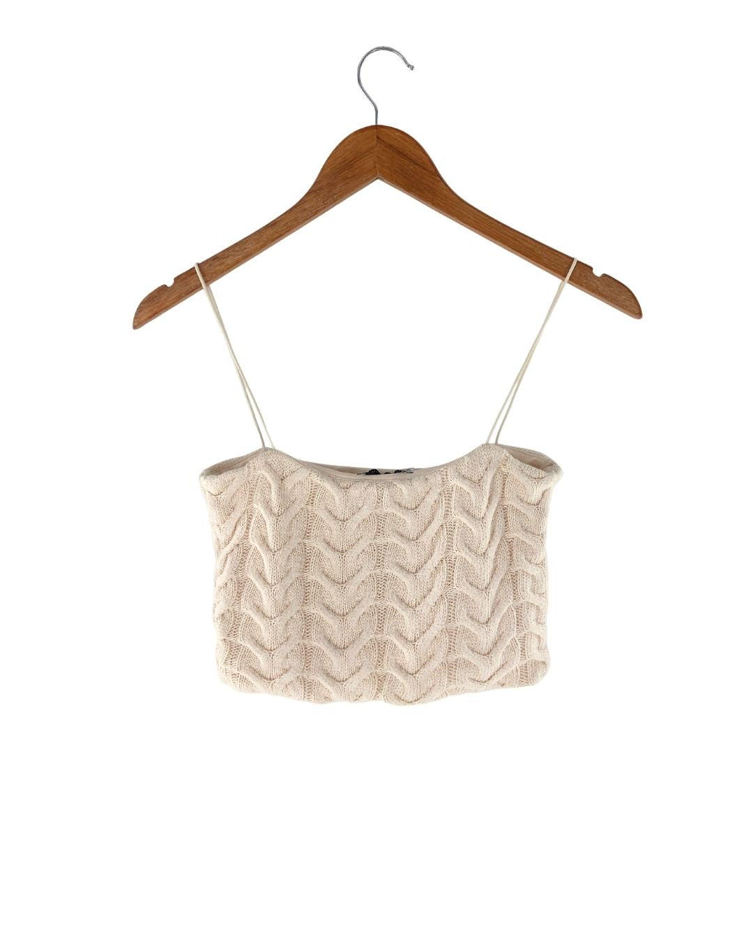 Crop top tejido de tiras