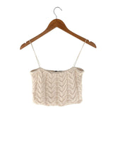 Crop top tejido de tiras