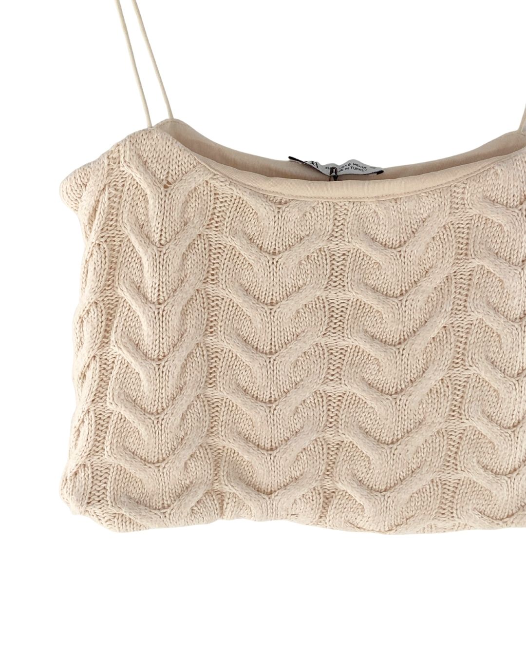 Crop top tejido de tiras