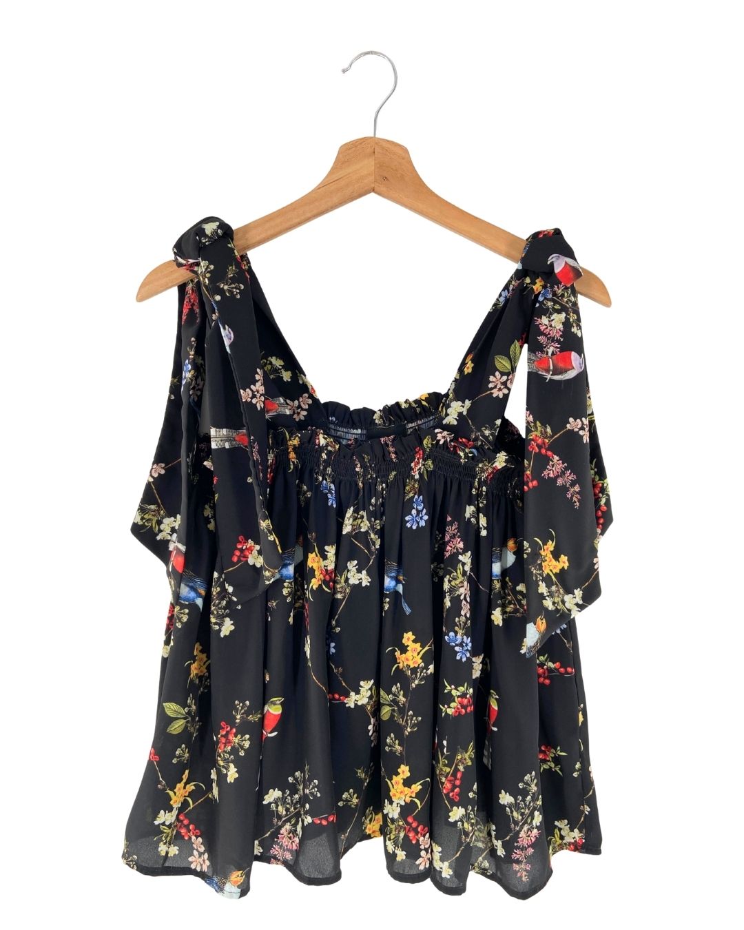 Blusa de tiras anchas anudadas