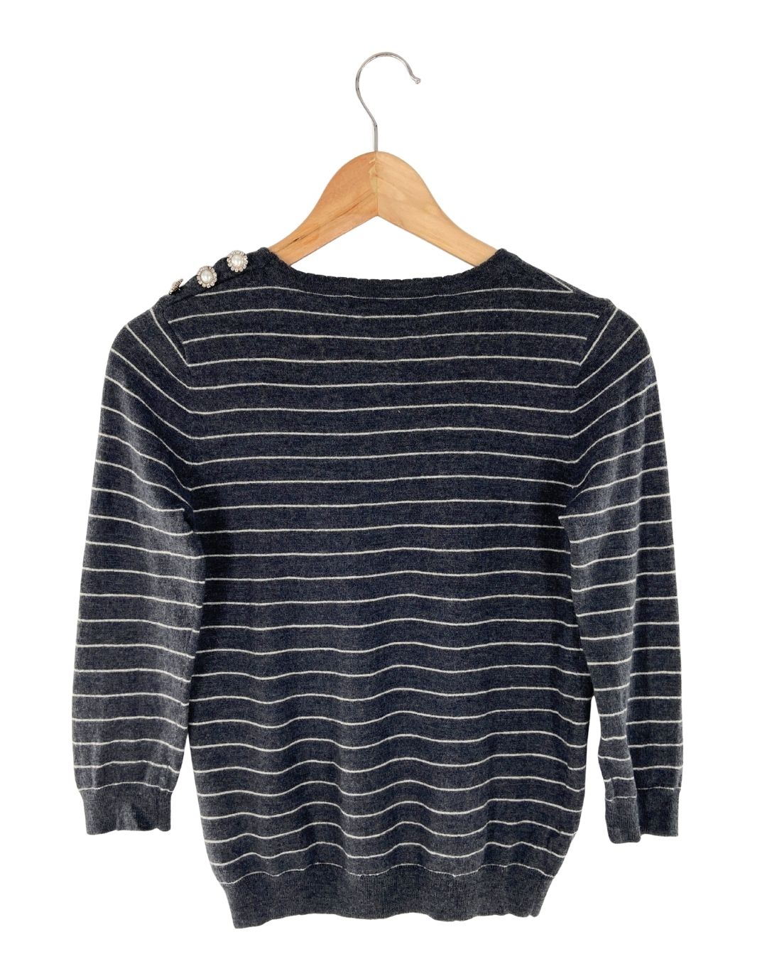 Saco a franjas en cashmere