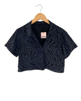 Camisa crop manga corta print