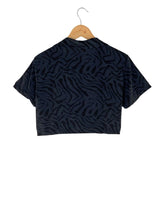 Camisa crop manga corta print