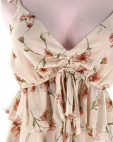 Blusa crop de tiras con vuelos